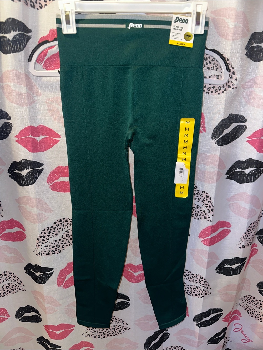 Girls' Dark Green Seamless Leggings - Medium